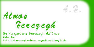 almos herczegh business card